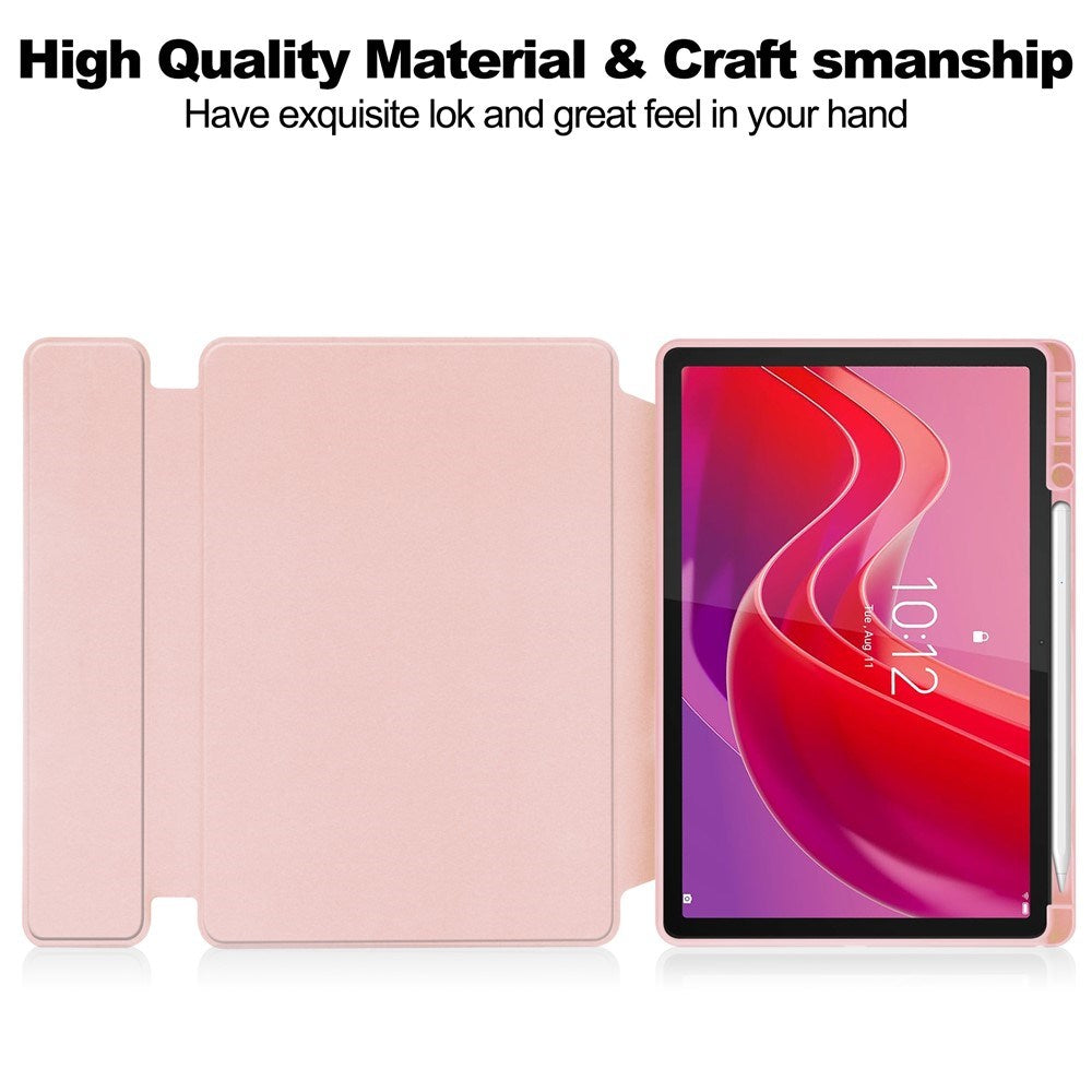 Lenovo Idea Tab 11" / Tab M11 EIDERWOOD Tablet Flip Case with Stylus Pen Holder - Pink