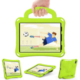 EIDERWOOD iPad Air 10.9" (2022 / 2020) / Pro 11" (2024-2018) Kids Case - Football - Kickstand & Handle - Green