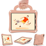 EIDERWOOD iPad Air 10.9" (2022 / 2020) / Pro 11" (2024-2018) Kids Case - Football - Kickstand & Handle - Coral