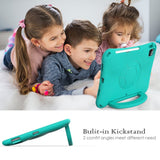 EIDERWOOD iPad Air 10.9" (2022 / 2020) / Pro 11" (2024-2018) Kids Case - Football - Kickstand & Handle - Mint Green