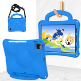 EIDERWOOD iPad Air 10.9" (2022 / 2020) / Pro 11" (2024-2018) Kids Case - Football - Kickstand & Handle - Blue