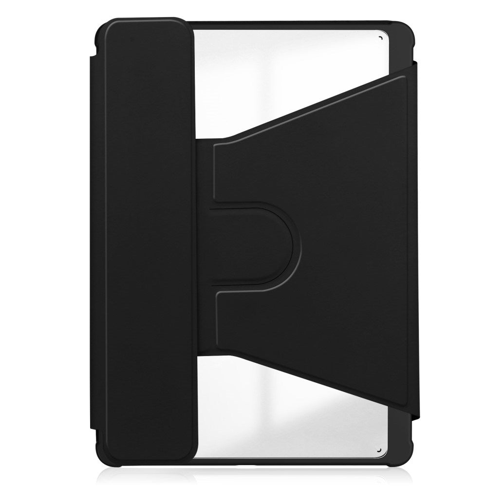 EIDERWOOD iPad Pro 11" (2024) Hybrid Flip Case w. Rotating Stand Function - Transparent / Black