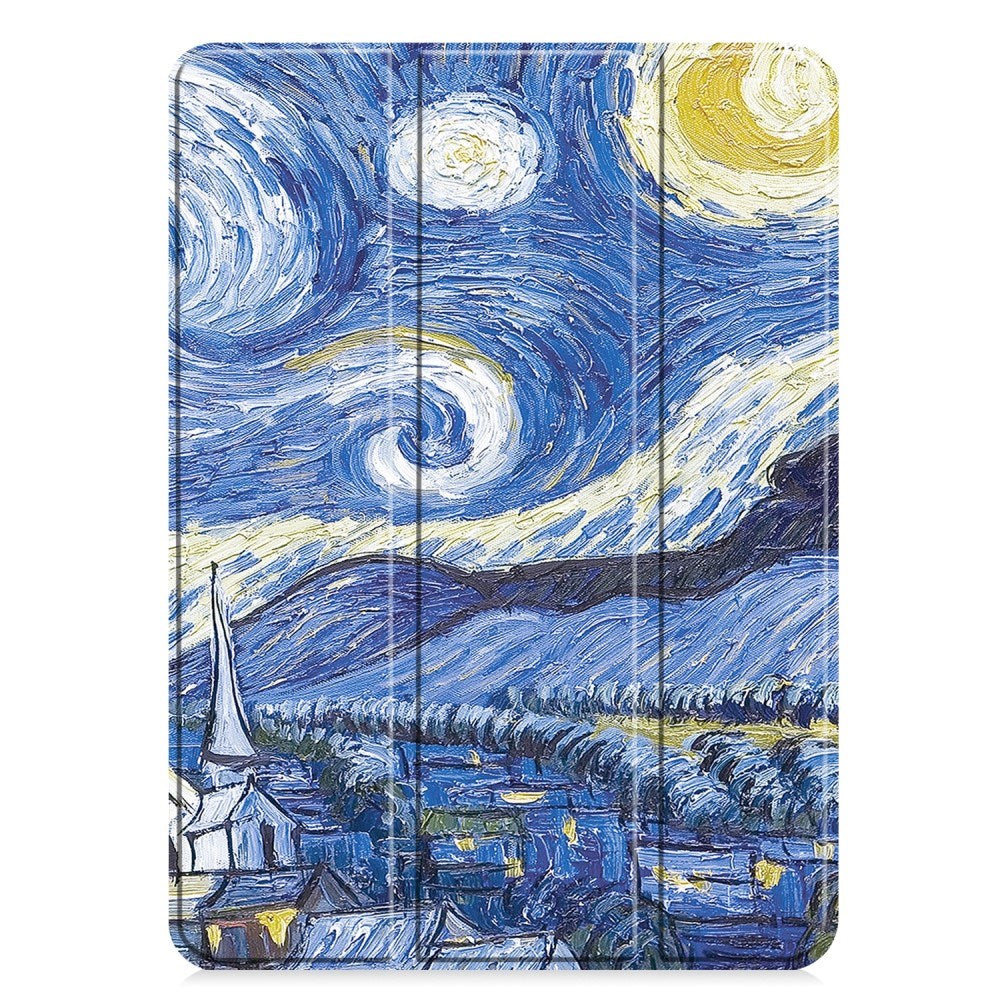 EIDERWOOD iPad Pro 11" (2024) Tri-Fold PU Flip Case with Sleep / Wake-up Function - Starry Sky