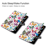 EIDERWOOD iPad Pro 11" (2024) Tri-Fold PU Flip Case with Sleep / Wake-up Function - Butterflies