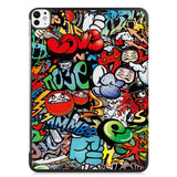 EIDERWOOD iPad Pro 11" (2024) Tri-Fold PU Flip Case with Sleep / Wake-up Function - Graffiti