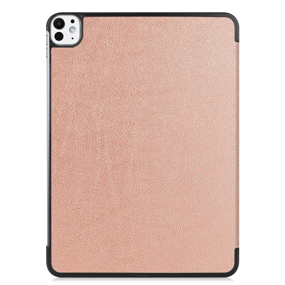 EIDERWOOD iPad Pro 11" (2024) Tri-Fold Leather Flip Case - Rose Gold