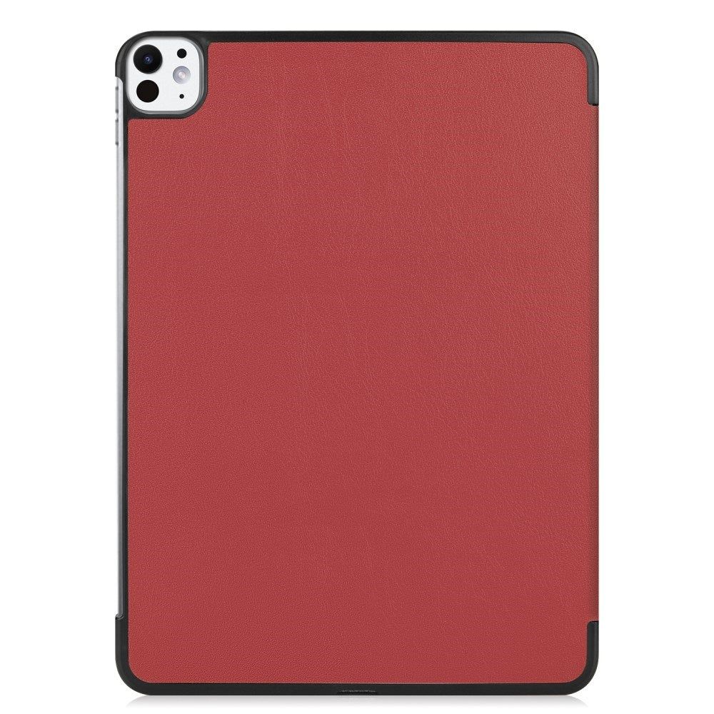 EIDERWOOD iPad Pro 11" (2024) Tri-Fold Leather Flip Case - Wine Red