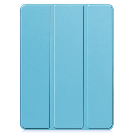 EIDERWOOD iPad Pro 11" (2024) Tri-Fold Artificial Leather Flip Case w. Apple Pencil Holder - Blue