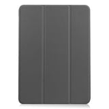 EIDERWOOD iPad Air 11" (2024) Litchi Tri-Fold Leather Flip Case - Grey