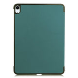 EIDERWOOD iPad Air 11" (2024) Litchi Tri-Fold Leather Flip Case - Green