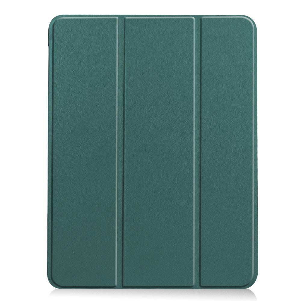 EIDERWOOD iPad Air 11" (2024) Litchi Tri-Fold Leather Flip Case - Green