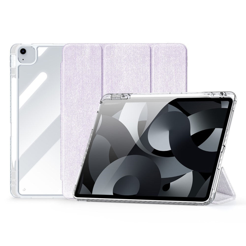 iPad Air 13" (2024) DUX DUCIS Unid Series Tri-Fold Flip Case - Transparent / Purple