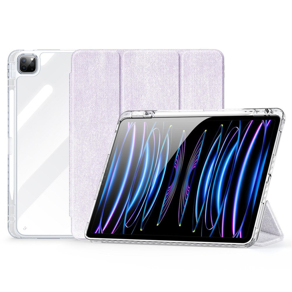 iPad Pro 13" (2025 / 2024) DUX DUCIS Unid Series Tri-Fold Flip Case - Transparent / Purple