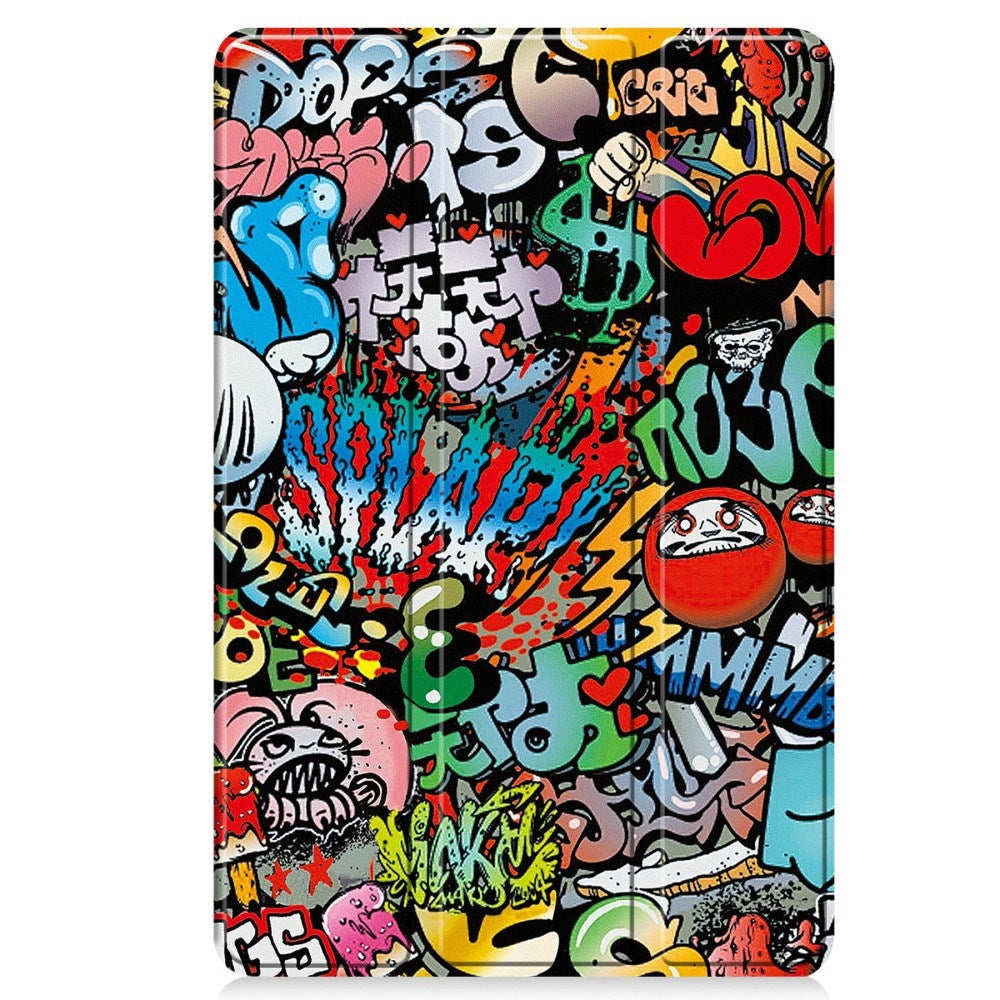 EDIERWOOD Xiaomi Redmi Pad Pro Tri-Fold PU Flip Case with Sleep / Wake-up Function - Graffiti