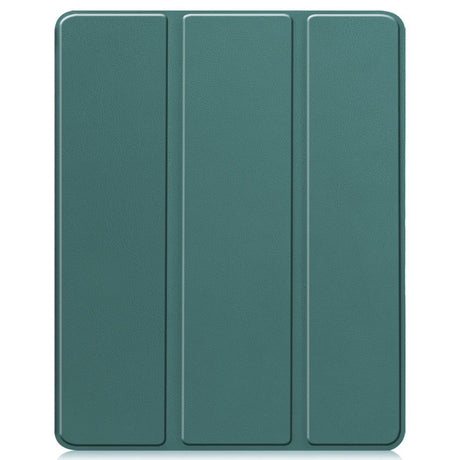 EIDERWOOD iPad Air 13" (2024) Tri-Fold Artificial Leather Flip Case w. Apple Pencil Holder - Green