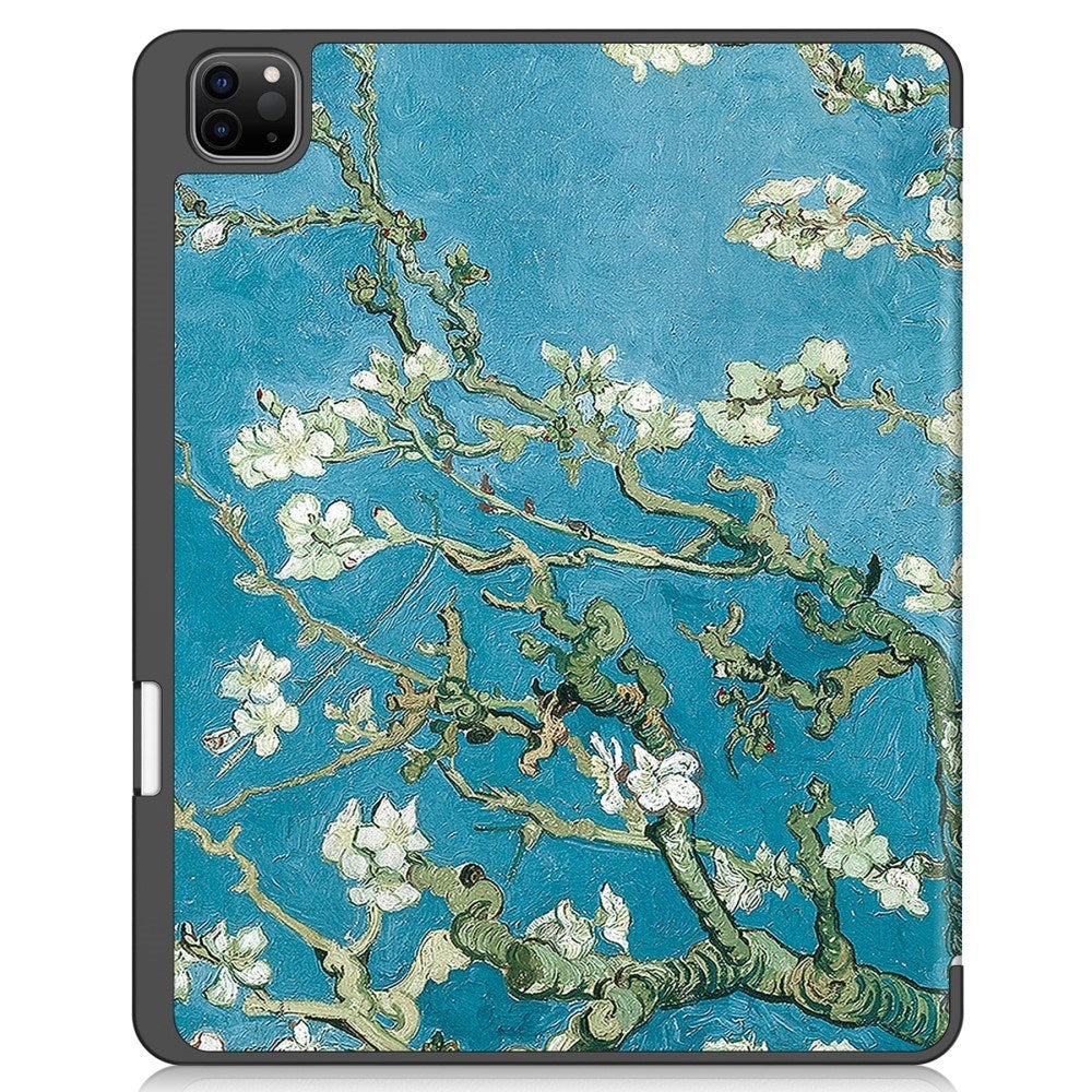 EIDERWOOD iPad Air 13" (2024) Tri-Fold Faux Leather Flip Case w. Wake-up / Sleep Function - Flowers