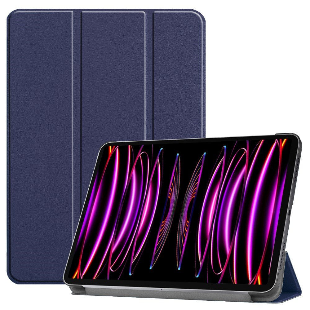 EIDERWOOD iPad Air 13" (2024) Tri-Fold Leather Flip Case - Blue