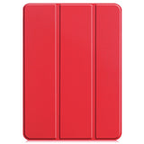 EIDERWOOD iPad Air 13" (2024) Tri-Fold Leather Flip Case - Red