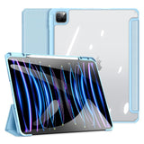 iPad Pro 13" (2024) Shockproof Case w. Pen Holder - Dux Ducis Toby Series - Transparent / Light Blue