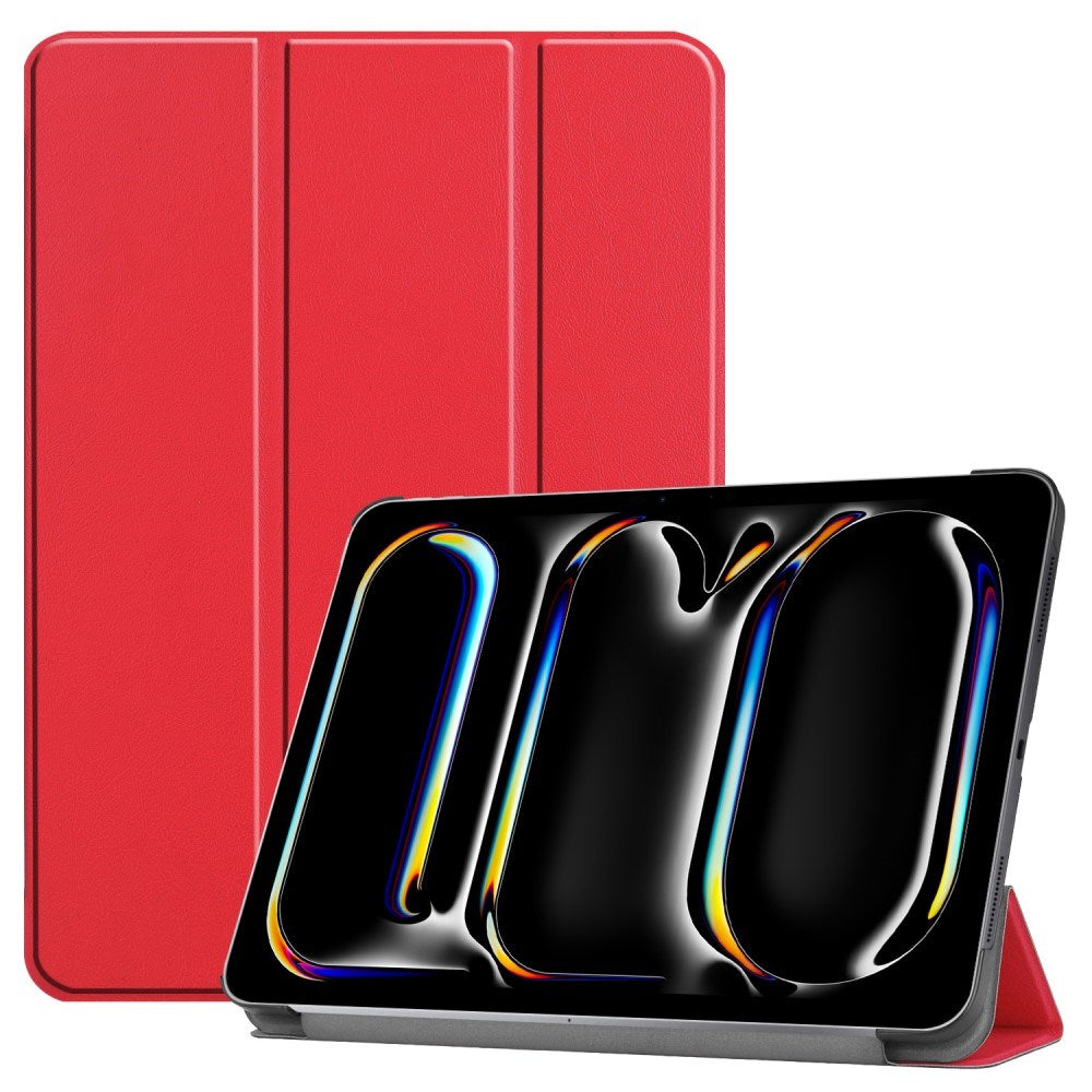 EIDERWOOD iPad Pro 13" (2024) Tri-Fold Leather Flip Case - Red