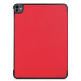 EIDERWOOD iPad Pro 13" (2024) Tri-Fold Leather Flip Case - Red