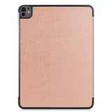 EIDERWOOD iPad Pro 13" (2024) Tri-Fold Leather Flip Case - Rose Gold