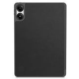 EIDERWOOD Xiaomi Redmi Pad Pro Tri-Fold Artificial Leather Flip Case w. Stylus Pencil Holder - Black