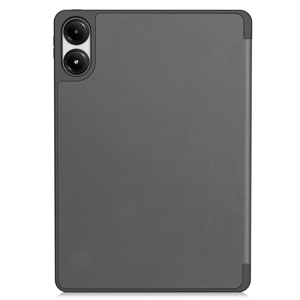 EIDERWOOD Xiaomi Redmi Pad Pro Tri-Fold Artificial Leather Flip Case w. Stylus Pencil Holder - Grey