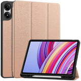 EIDERWOOD Xiaomi Redmi Pad Pro Tri-Fold Artificial Leather Flip Case w. Stylus Pencil Holder - Rose Gold