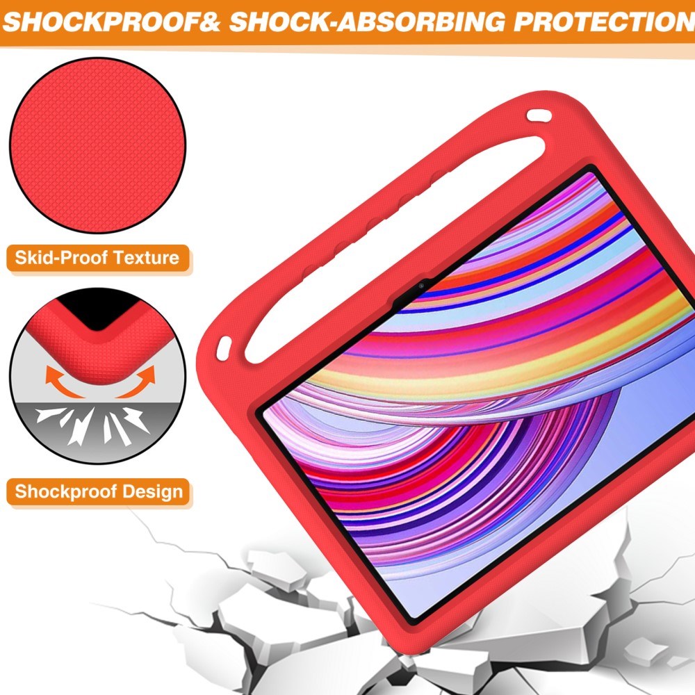 EIDERWOOD Xiaomi Redmi Pad Pro Kids Case w. Handle - Red