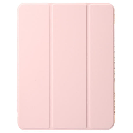 EIDERWOOD iPad Pro 13" (2024) Tri-Fold Artificial Leather Flip Case w. Apple Pencil Holder - Light Pink