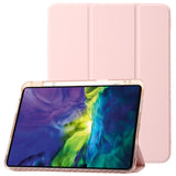 EIDERWOOD iPad Pro 11" (2024) Tri-Fold Artificial Leather Flip Case w. Apple Pencil Holder - Light Pink