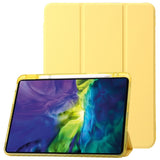 EIDERWOOD iPad Pro 11" (2024) Tri-Fold Artificial Leather Flip Case w. Apple Pencil Holder - Yellow