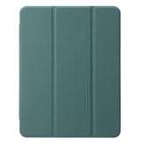 EIDERWOOD iPad Air 11" (2024) Tri-Fold Artificial Leather Flip Case w. Apple Pencil Holder - Green