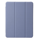 EIDERWOOD iPad Air 13" (2024) Tri-Fold Artificial Leather Flip Case w. Apple Pencil Holder - Purple