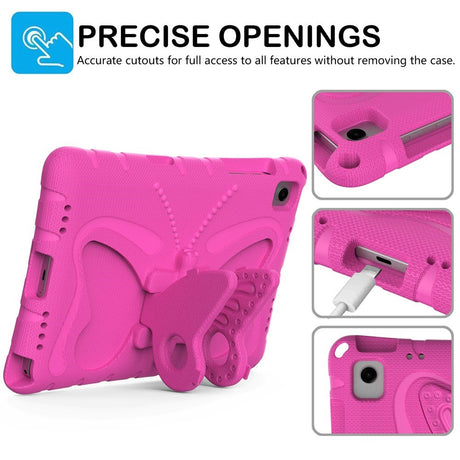 Samsung Galaxy Tab A11+ (Plus) / A9+ (Plus) EIDERWOOD Kids Case - Butterfly Kickstand Case - Hot Pink