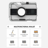 AULUMU Multifunctional Card Holder - MagSafe Compatible - White / Silver