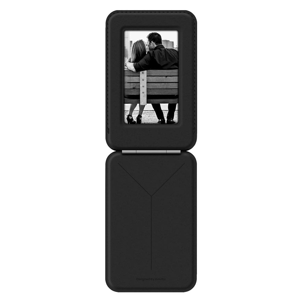 AULUMU Magnetic Card Holder with Stand Function - MagSafe Compatible - Black