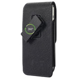 Universal Leather Case for Mobile with 360° Clamp - Black (Max. Mobile: 150 x 80 mm)