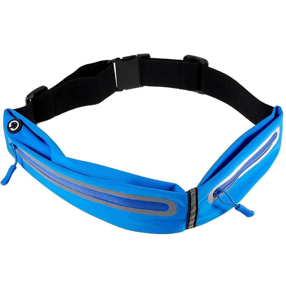 Running Belt with Reflector & Storage Pockets - Blue