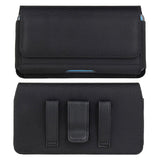 Universal Leather Case for Mobile with Magnetic Close - Black (Max Mobile: 180 x 90 mm)