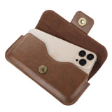 Universal Faux Leather Belt Case for Mobile (Max. Mobile: 150 x 75mm) - Brown