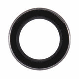 iPad Air 11" (2024) / Air 13" (2024) Metal Ring Protective Glass for Camera Lens - Black / Transparent