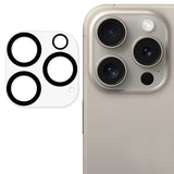 iPhone 16 Pro Tempered Protective Glass for the Camera Lens - Transparent with Black Edge