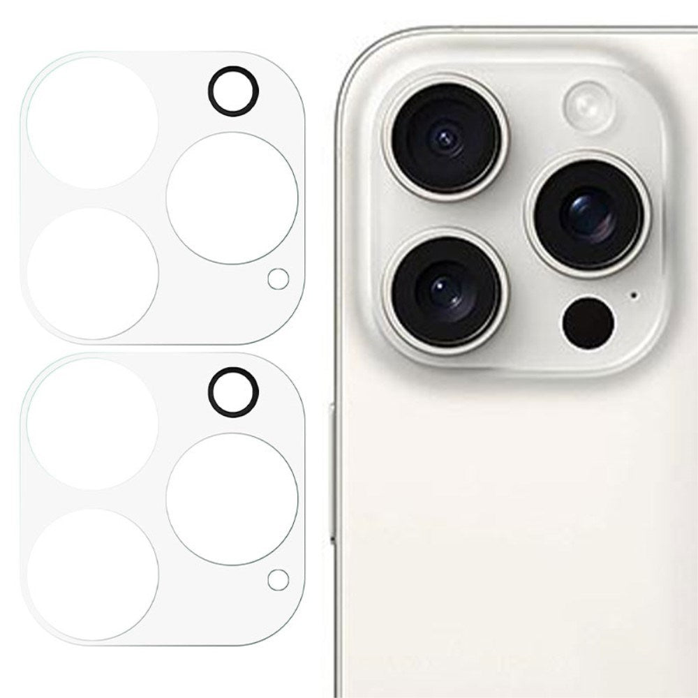 iPhone 16 Pro / 16 Pro Max Tempered Protective Glass for Camera Lens 2-pack - Transparent