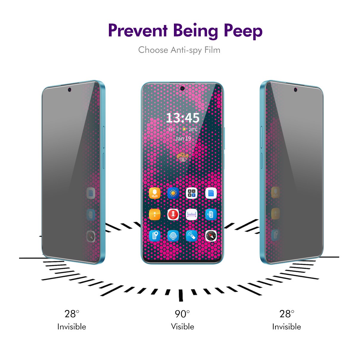 ENKAY HAT PRINCE - Privacy Screen Protector for OnePlus Nord 3 5G / Ace 2V