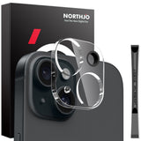 NORTHJO iPhone 15 / 15 Plus Tempered Camera Lens Glass - Transparent