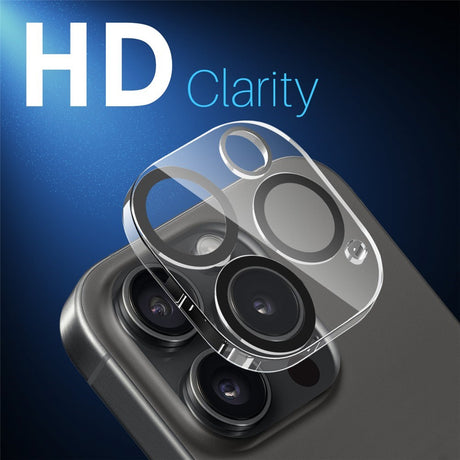 NORTHJO iPhone 16 Pro / 16 Pro Max Tempered Camera Lens Glass - 2 pcs. - Transparent / Black Edge