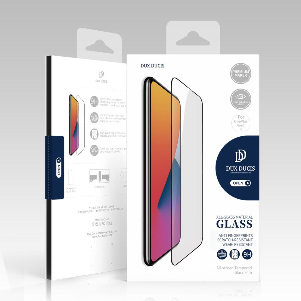 DUX Ducis OnePlus Nord 4 (5G) Full Fit Screen Protector - Tempered Glass - Transparent / Black Edge