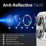 NORTHJO iPhone 16 Pro / 16 Pro Max Camera Lens Protector - Decorative Stones - Multi